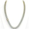 Image 3 : 87 ctw Aquamarine & Diamond Micro Necklace 14k Yellow Gold - REF-1345M5G