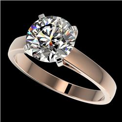 2.55 ctw Certified Quality Diamond Engagment Ring 10k Rose Gold - REF-616Y8X