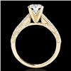 Image 2 : 1.91 ctw Certified Diamond Solitaire Antique Ring 10k Yellow Gold - REF-354N5F