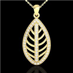 1 ctw Micro Pave VS/SI Diamond Designer Necklace 18k Yellow Gold - REF-100R2K