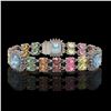 Image 1 : 20.67 ctw Sapphire & Diamond Bracelet 14K White Gold - REF-289A5N