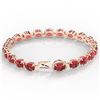 Image 3 : 27 ctw Pink Tourmaline & VS/SI Diamond Micro Bracelet 14k Rose Gold - REF-292X5A