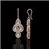 Image 2 : 3.07 ctw Pear Cut Diamond Micro Pave Earrings 18K Rose Gold - REF-269X2A