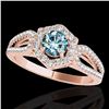 Image 1 : 1.43 ctw SI Certified Fancy Blue Diamond Halo Ring 10k Rose Gold - REF-132Y3X
