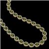 Image 2 : 41.6 ctw Tourmaline & Diamond Micro Pave Halo Necklace 10k Yellow Gold - REF-768A4N