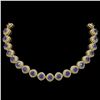 Image 1 : 82.17 ctw Sapphire & Diamond Victorian Necklace 14K Yellow Gold - REF-1800A2N