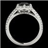 Image 2 : 2.05 ctw Certified VS Black Diamond Solitaire Halo Ring 10k White Gold - REF-76X4A