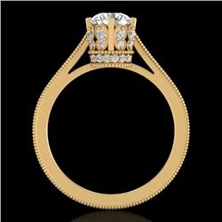 1.14 ctw VS/SI Diamond Art Deco Ring 18k Yellow Gold - REF-220M5G