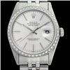 Image 1 : Rolex Men's Stainless Steel, QuickSet, Index Bar Dial with Diamond Bezel