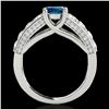 Image 2 : 2.55 ctw SI Certified Fancy Blue Diamond Solitaire Ring 10k White Gold - REF-190M9G