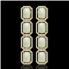 Image 1 : 12.99 ctw Opal & Diamond Micro Pave Halo Earrings 10k Yellow Gold - REF-236Y4X