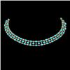 Image 1 : 28.79 ctw Turquoise & Diamond Necklace 10K Yellow Gold - REF-427X3A