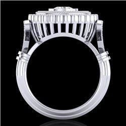 2.03 ctw VS/SI Diamond Solitaire Art Deco Ring 18k White Gold - REF-270K2Y