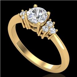 0.75 ctw VS/SI Diamond Ring 18k Yellow Gold - REF-131R3K