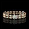 Image 2 : 14.39 ctw Opal & Diamond Bracelet 14K Rose Gold - REF-254W4H