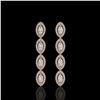 Image 1 : 3.84 ctw Marquise Cut Diamond Micro Pave Earrings 18K Rose Gold - REF-334M6G