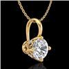 Image 3 : 0.82 ctw VS/SI Diamond Solitaire Art Deco Necklace 18k Yellow Gold - REF-180M2G