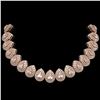 Image 1 : 103.22 ctw Morganite & Diamond Victorian Necklace 14K Rose Gold - REF-4551W3H