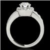 Image 2 : 1.85 ctw Certified Diamond Solitaire Halo Ring 10k White Gold - REF-225N2F