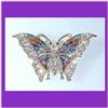 Image 1 : BUTTERFLY PIN BROOCH 24K GOLD SWAROVSKI CRYSTALS