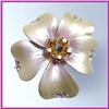 Image 1 : PLUMERIA PIN BROOCH 24K GOLD CRYSTAL SWAROVSKI