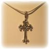 Image 1 : SOLID STERLING SILVER CROSS NECKLACE EARRING SET