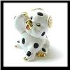 Image 1 : BLACK WHITE PIG 24K GOLD REAL CRYSTAL JEWELRY BOX