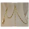 Image 3 : SOLID 14K GOLD 18" CHAIN 6G NECKLACE TWO TONE 2 WHITE YELLOW