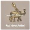 Image 2 : 14K GOLD PACHYDERM ELEPHANT PENDANT NECKLACE 18"