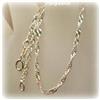 Image 1 : 3.5G SOLID 14K WHITE GOLD 18" SINGAPORE CHAIN