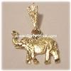 Image 1 : 14K GOLD PACHYDERM ELEPHANT PENDANT NECKLACE 18"