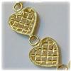 Image 2 : SOLID 14K BEVERLY HILLS GOLD BRACELET HEARTS LINK