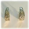 Image 2 : SOLID 14K WHITE GOLD HUGGIES HOOPS EARRINGS