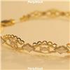 Image 1 : SOLID 14K GOLD FILIGREE BRACELET 7" YELLOW WHITE D/C