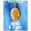 Image 1 : Solid 14K Gold St.Christopher Charm Pendant .7g
