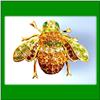 Image 1 : BEE PIN BROOCH GOLD SWAROVSKI CRYSTALS YELLOW