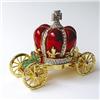 Image 1 : RED CROWN CARRIAGE 24K GOLD CRYSTALS JEWELRY BOX