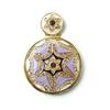Image 1 : PURSE MIRROR 24K GOLD SWAROVSKI CRYSTAL LAVENDER