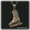 Image 1 : 14K GOLD HOCKEY ROLLER SKATE PENDANT NECKLACE