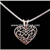 Image 1 : STERLING SILVER CELTIC HEART PENDANT NECKLACE 18