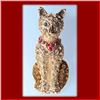 Image 1 : KITTY CAT PIN BROOCH 24K GOLD SWAROVSKI CRYSTALS