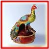 Image 1 : 24K GOLD PEACOCK SWAROVSKI CRYSTAL JEWELRY BOX