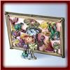 Image 2 : 3D FROG FRAME 4X6 3D BACK SWAROVSKI CRYSTALS GOLD