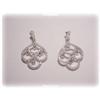 Image 2 : 1.5" RHODIUM STERLING SILVER Chandelier Earrings CZ