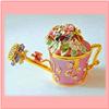 Image 1 : GOLD WATERING CAN SWAROVSKI CRYSTAL BOX