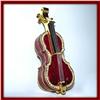 Image 1 : VIOLIN CELLO 24KGOLD AUSTRIAN CRYSTAL JEWELRY BOX