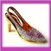 Image 1 : HIGH HEEL 24K GOLD CRYSTAL BUSINESS CARD HOLDER