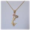 Image 1 : SOLID 14K GOLD CHEERLEADER NECKLACE POM POMS 18