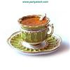 Image 1 : NEW 24K GOLD SWAROVSKI CRYSTALS GREEN TEACUP BOX