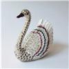 Image 1 : GOLD JEWELRY BOX SWAN WHITE KEEPSAKE BOX SWAROVSK